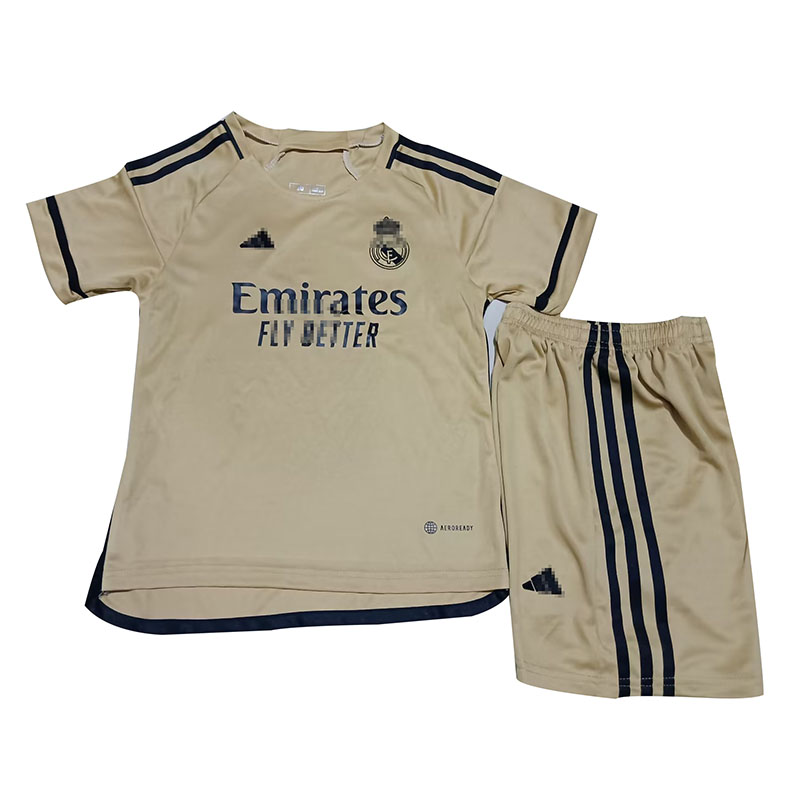 Camiseta 2023/2024 Real Madrid Amarillo Niño Kit